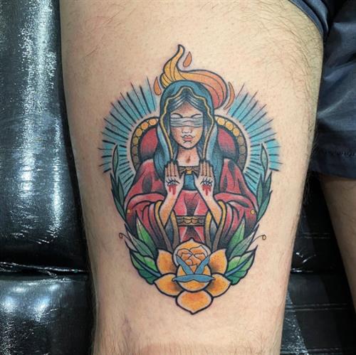 Sacred heart tattoo