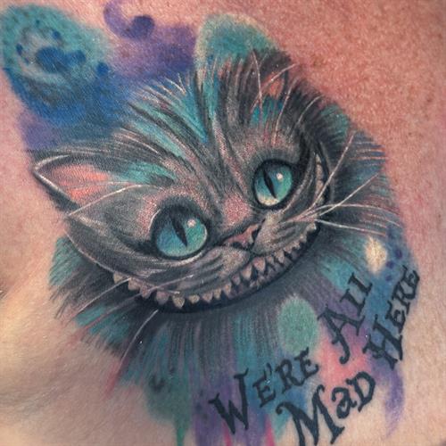 Cheshire cat tattoo